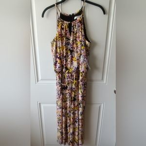London Times floral sleeveless strappy jumpsuit size 6 NWT